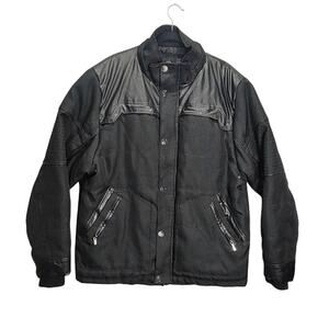 Sportier All Season Teck Collection Mens Black Motorcycle Snow Jacket Coat